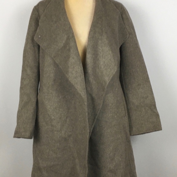 J Jill Wool Angora Funnel Neck Wrap Jacket Medium - Picture 2 of 13